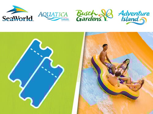 2 Park Tickets to Busch Gardens Tampa Bay
