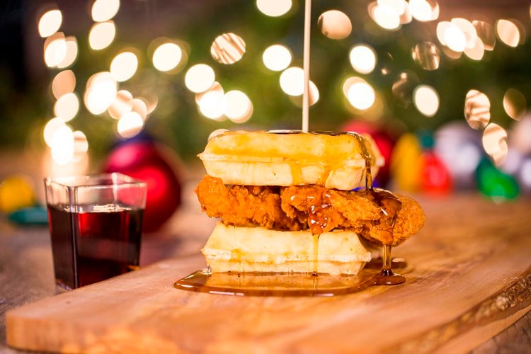 Chicken and Waffle Sandwich at Busch Gardens Tampa Bay