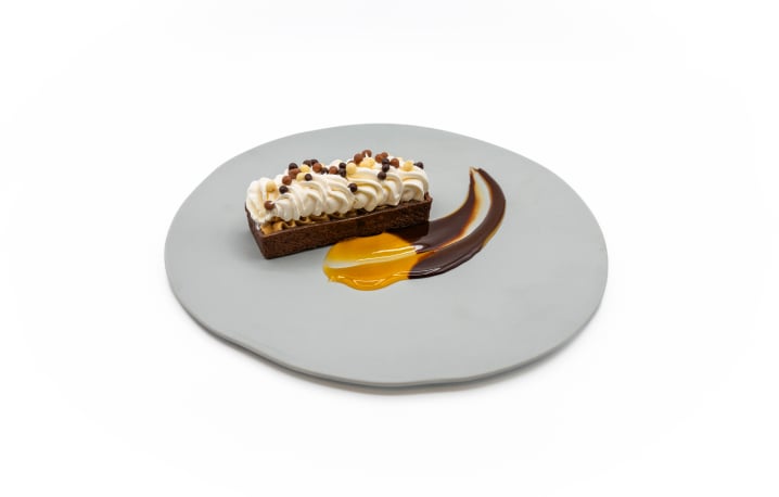 Warm Dark Chocolate Brownie Tower