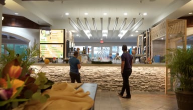 Giraffe Bar rental area at Busch Gardens Tampa Bay.