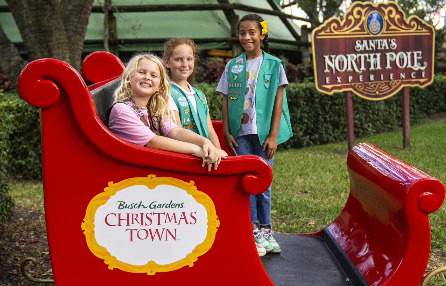 Girl Scouts at Christmas Town