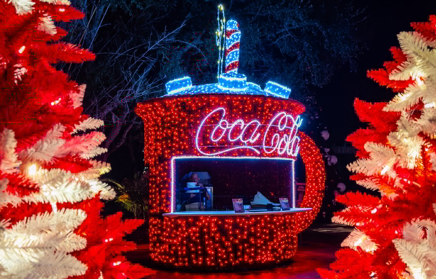 Coca Cola Cabin at Christmas Town at Busch Gardens Tampa Bay