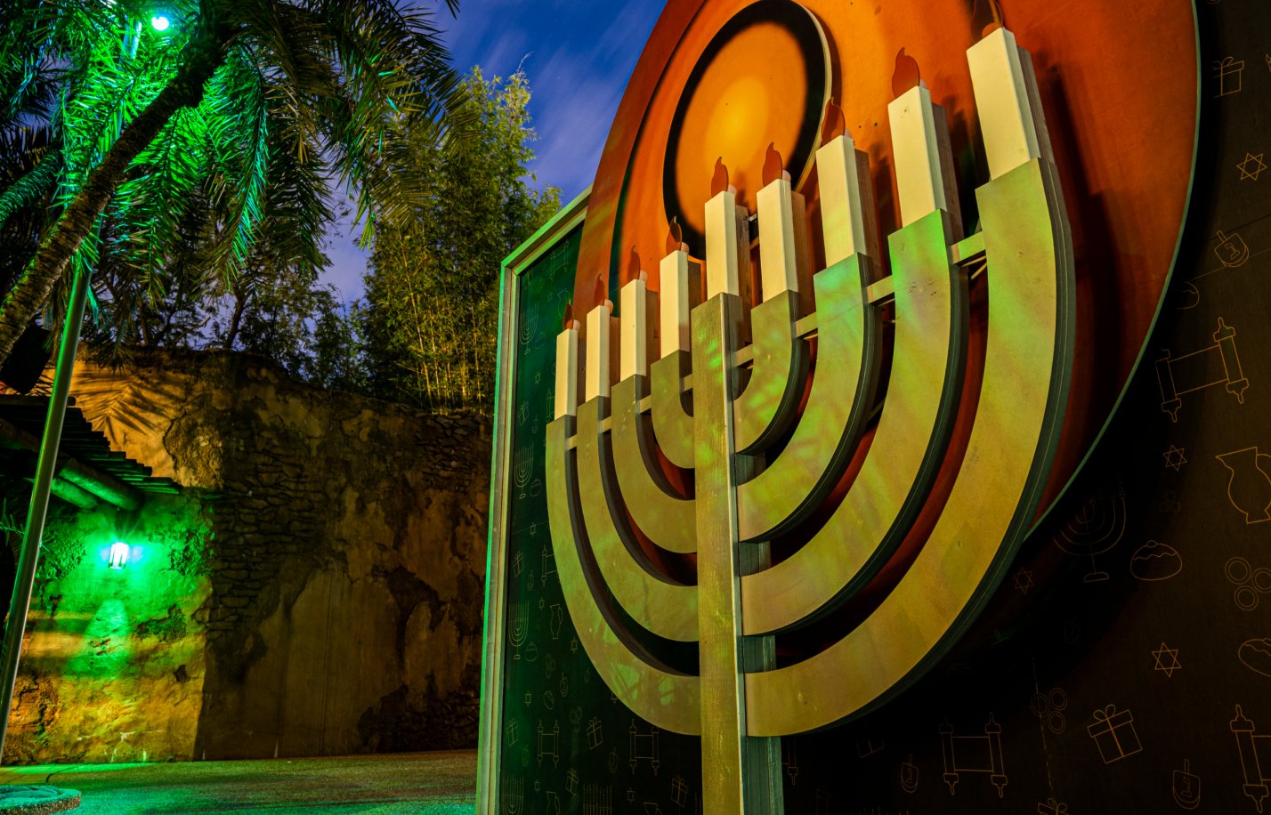 Hanukkah Menorah at Busch Gardens Tampa Bay