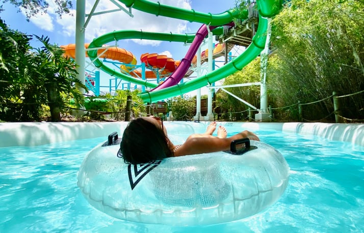 Relaxing Vacation in the Rambling Bayou at Adventure Island Tampa Bay.