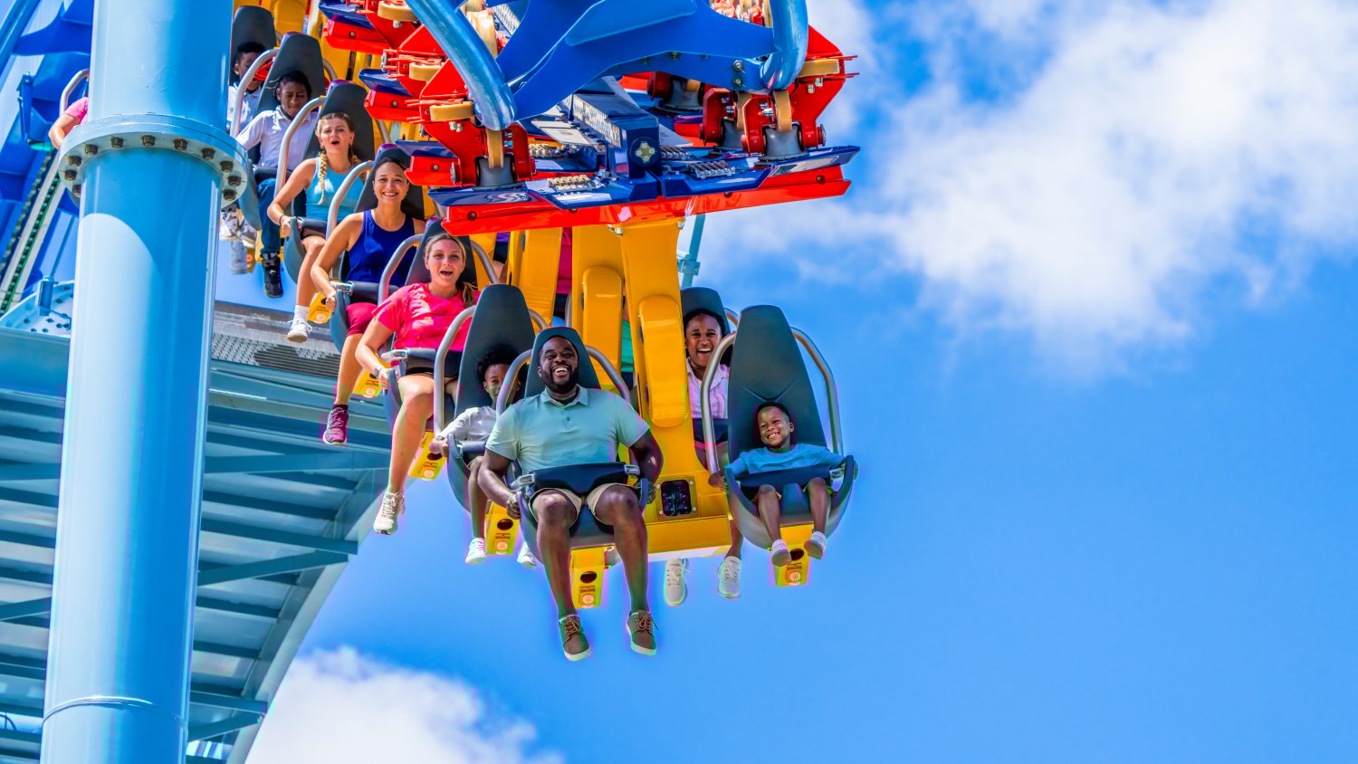 Guests riding Phoenix Rising at Busch Gardens Tampa Bay