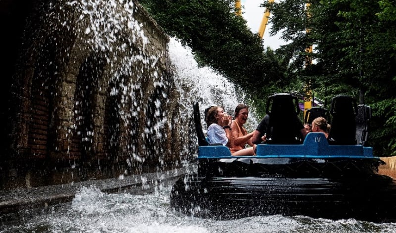 Riding Roman Rapids opening Memorial Day weekend at Busch Gardens Williamsburg.
