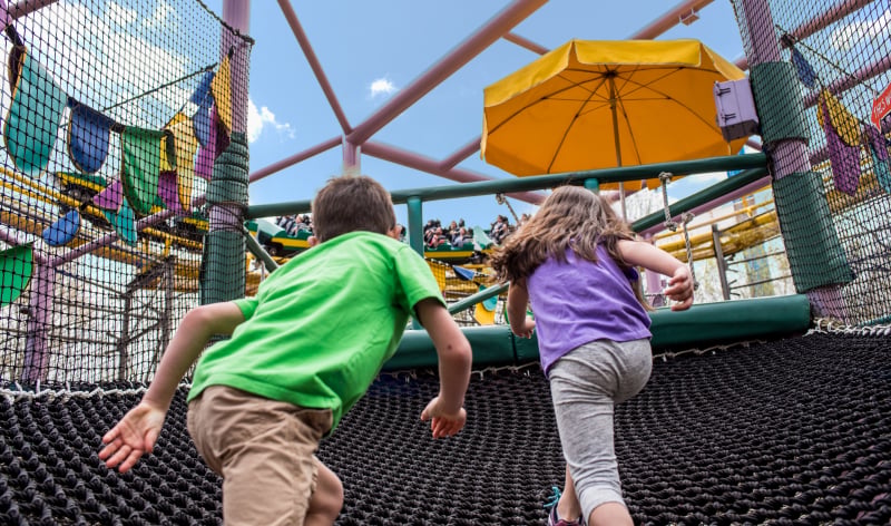 Children playing in the Land of Dragons at Busch Gardens Williamsburg