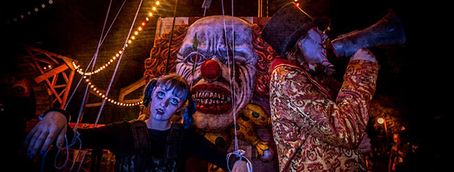 Halloween scare zones at Busch Gardens Williamsburg in Virginia
